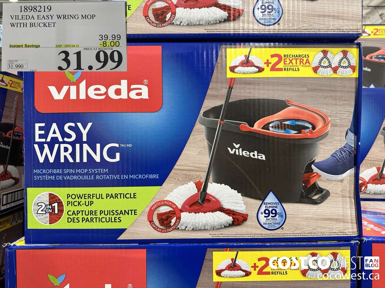 1898219 VILEDA EASY WRING MOP WITH BUCKET ($8.00 INSTANT SAVINGS EXPIRES ON 2025-04-13) $31.99