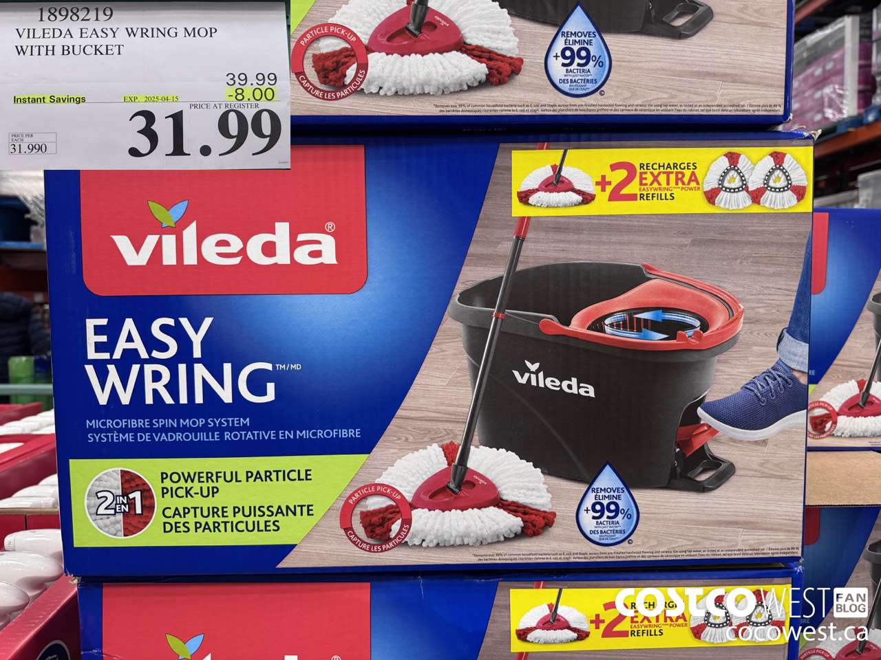 1898219 VILEDA EASY WRING MOP WITH BUCKET ($8.00 INSTANT SAVINGS EXPIRES ON 2025-04-15) $31.99