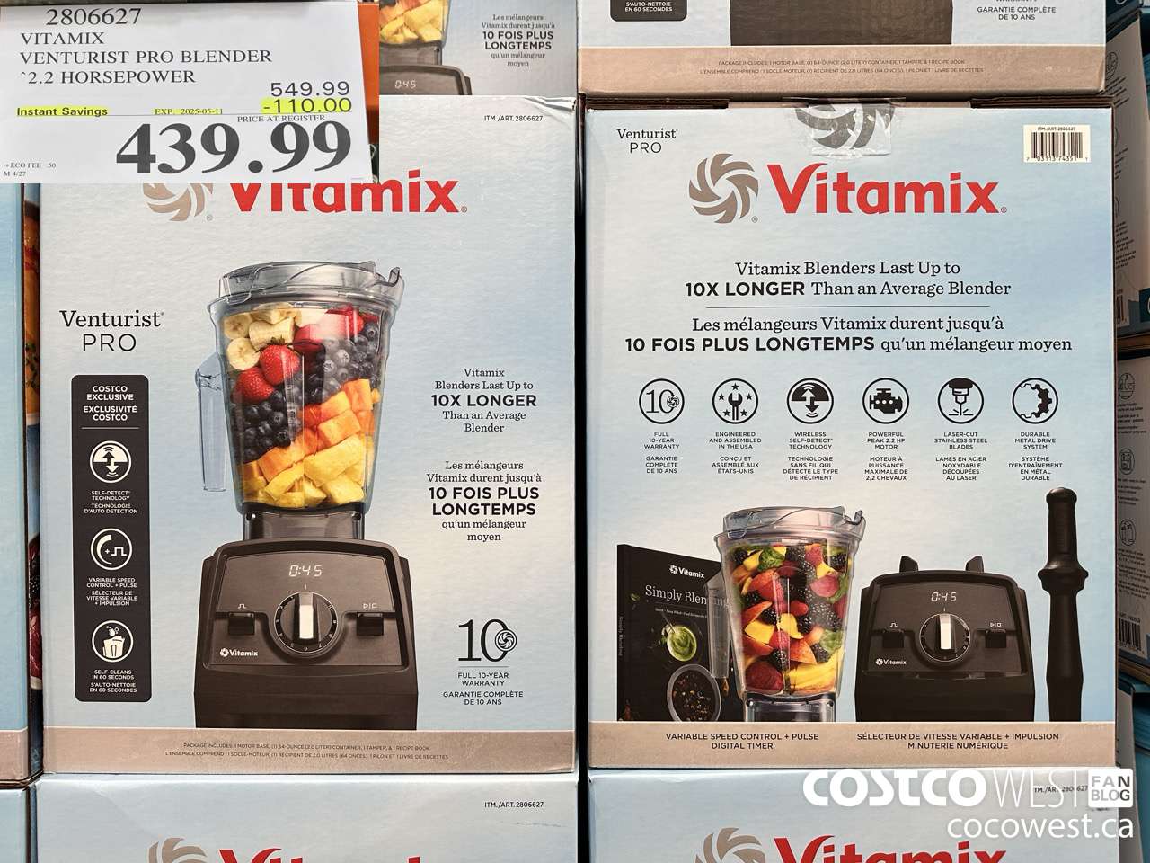 2806627 VITAMIX VENTURIST PRO BLENDER ($110.00 INSTANT SAVINGS EXPIRES ON 2025-05-11) $439.99