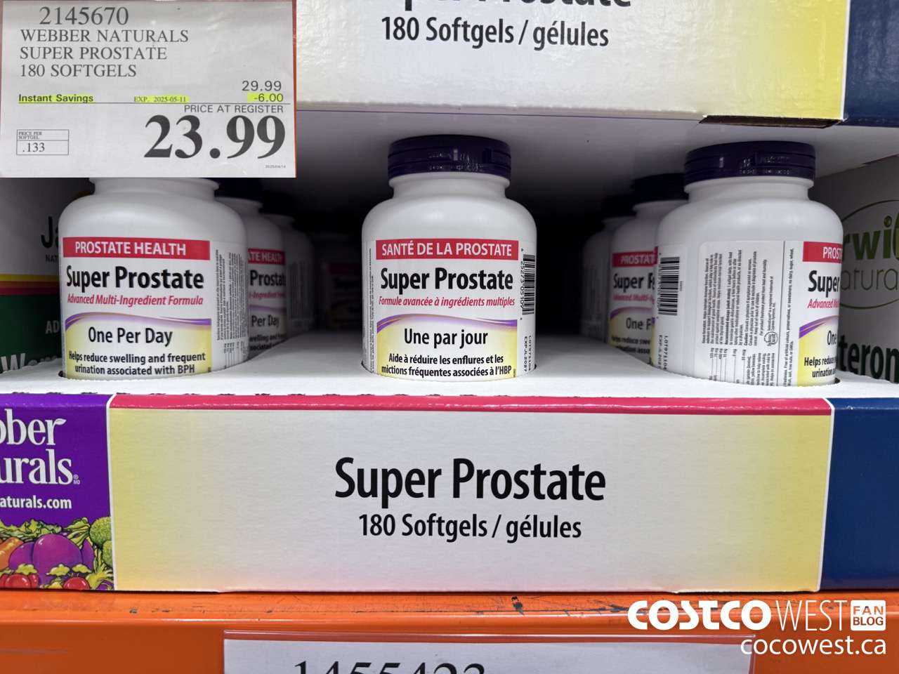 2145670 WEBBER NATURALS SUPER PROSTATE ADVANCED FORMULA 180 SOFTGELS ($6.00 INSTANT SAVINGS EXPIRES ON 2025-05-11) $23.99