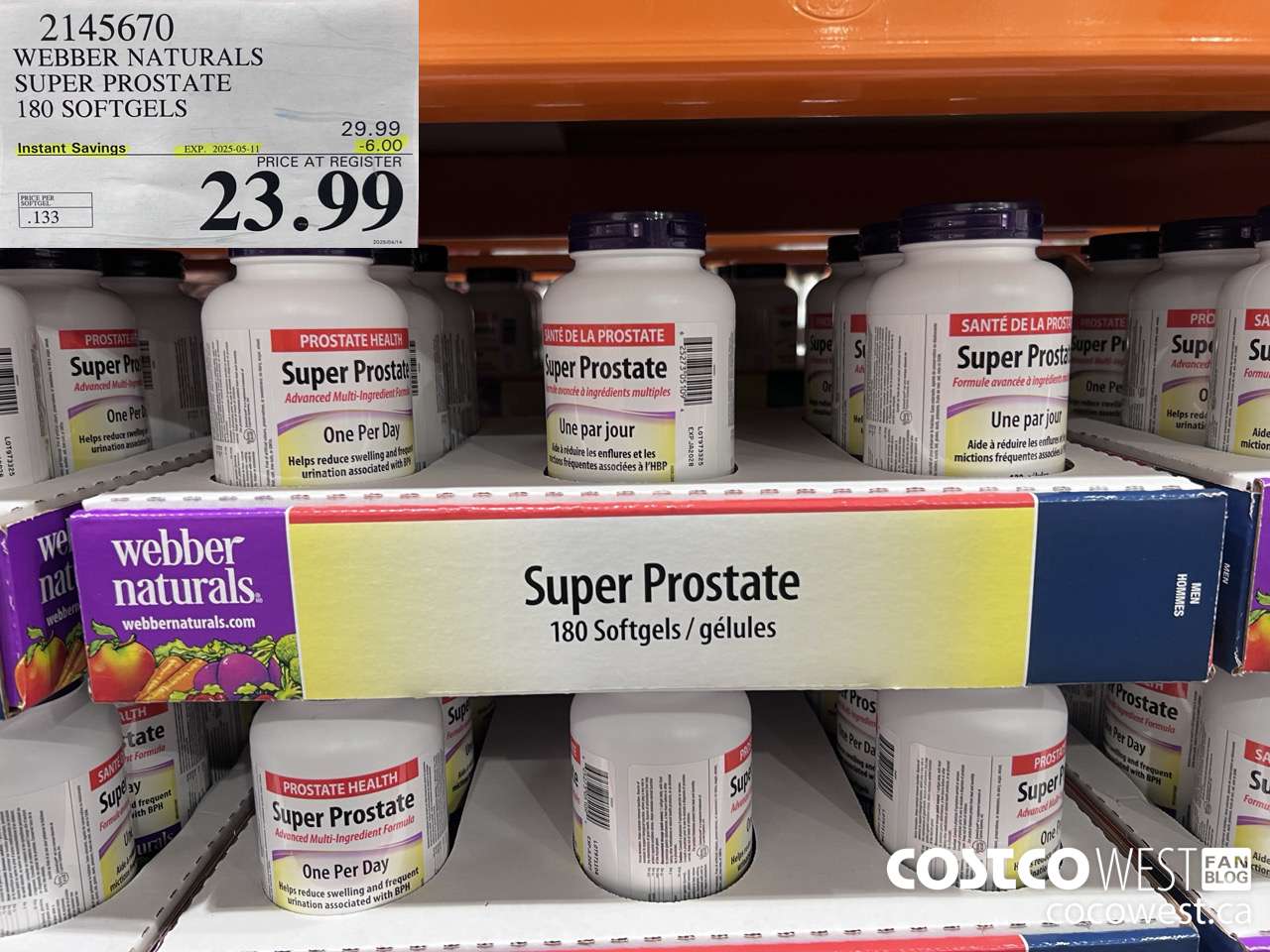 2145670 WEBBER NATURALS SUPER PROSTATE ADVANCED FORMULA 180 SOFTGELS ($6.00 INSTANT SAVINGS EXPIRES ON 2025-05-11) $23.99