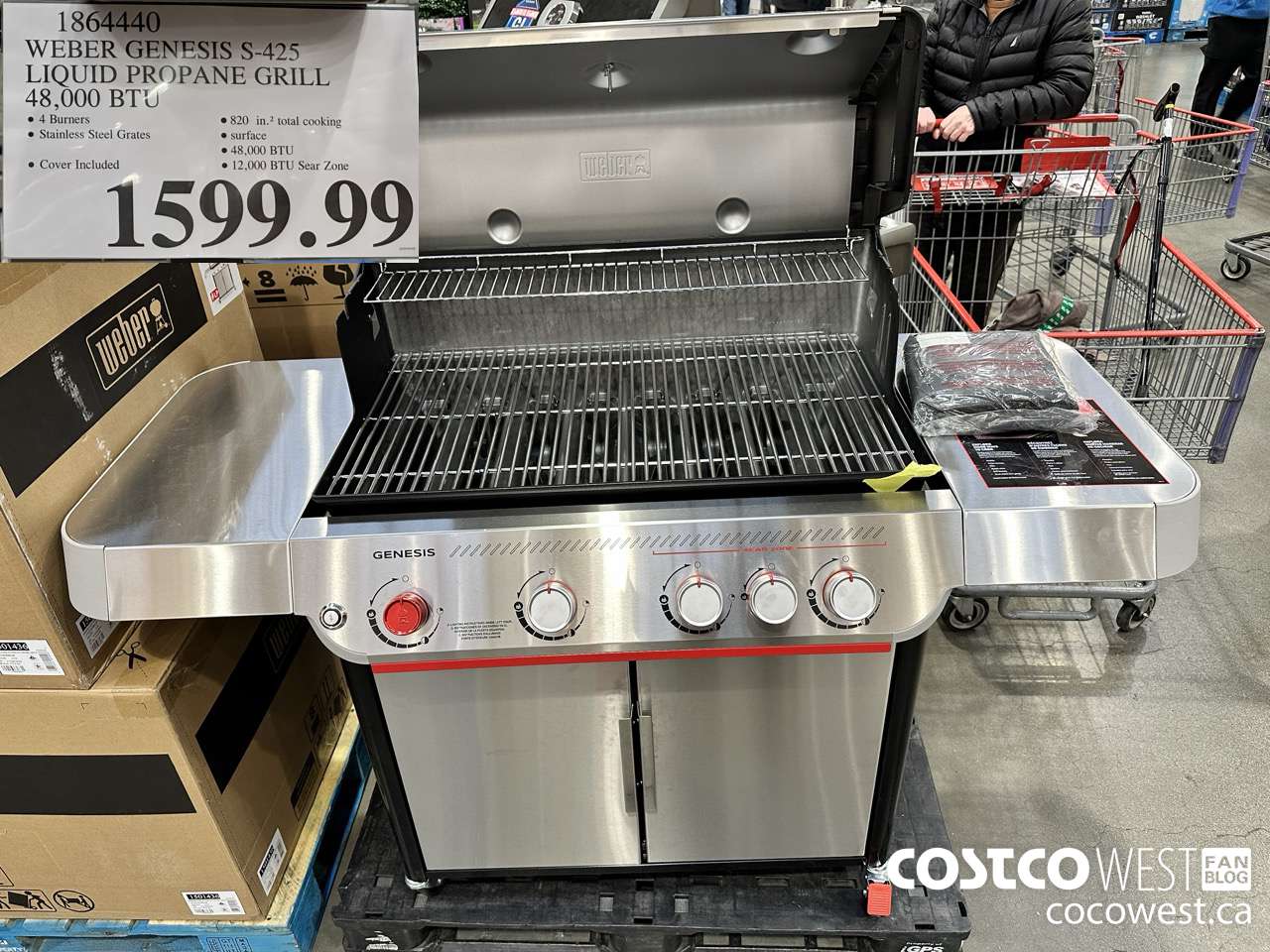 1864440 WEBER GENESIS S-425 LIQUID PROPANE GRILL 48,000 BTU $1599.99