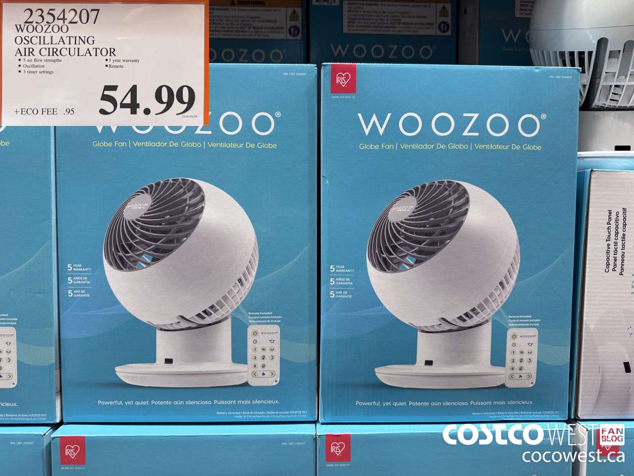 2354207 WOOZOO OSCILLATING AIR CIRCULATOR $54.99