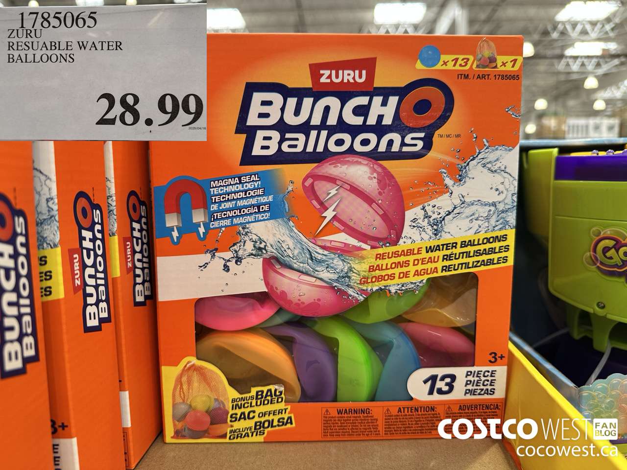 1785065 ZURU REUSABLE WATER BALLOONS $28.99