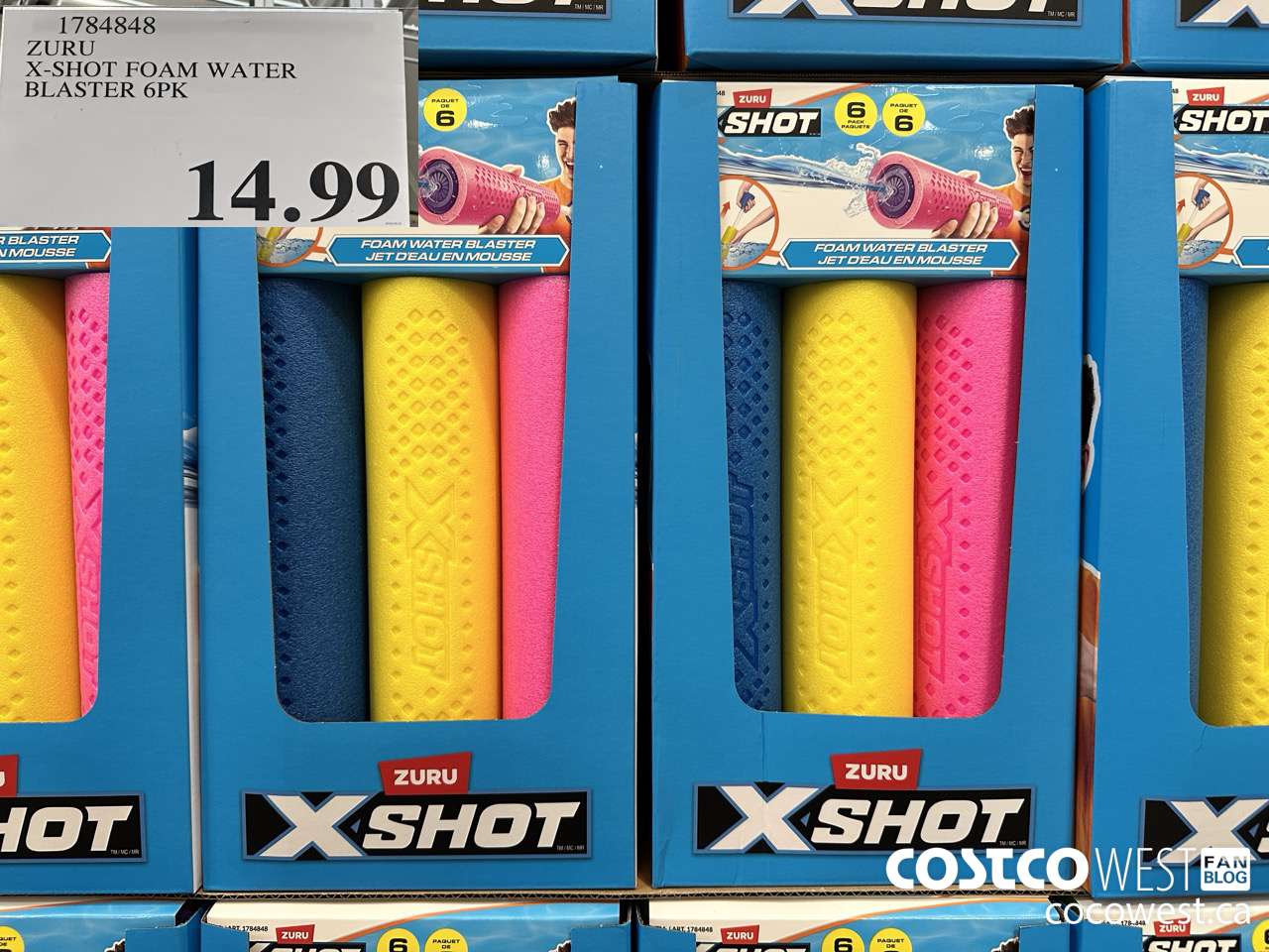 1784848 ZURU X-SHOT FOAM WATER BLASTER 6PK $14.99