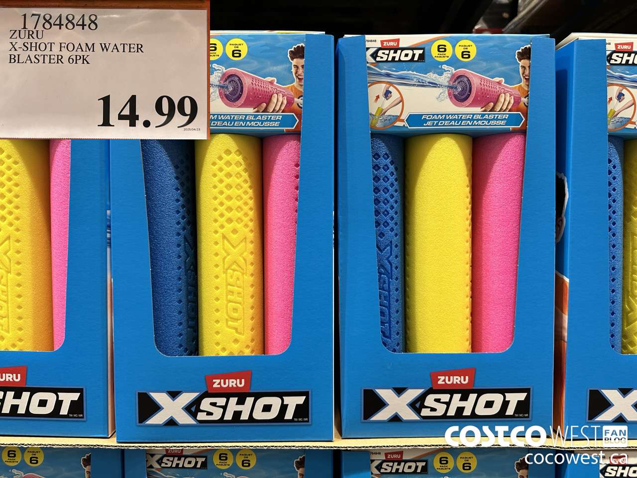 1784848 ZURU X-SHOT FOAM WATER BLASTER 6PK $14.99