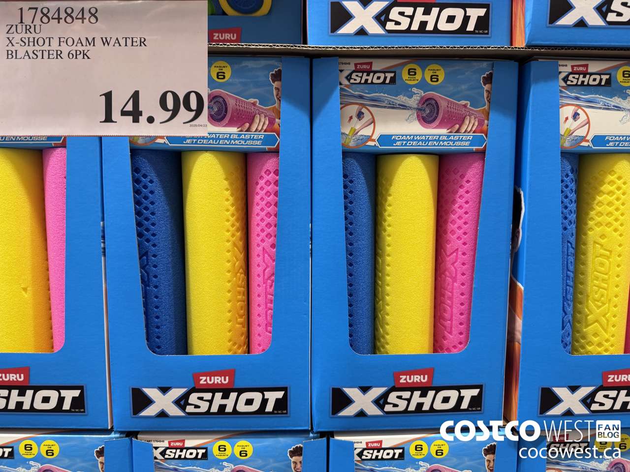1784848 ZURU X-SHOT FOAM WATER BLASTER 6PK $14.99