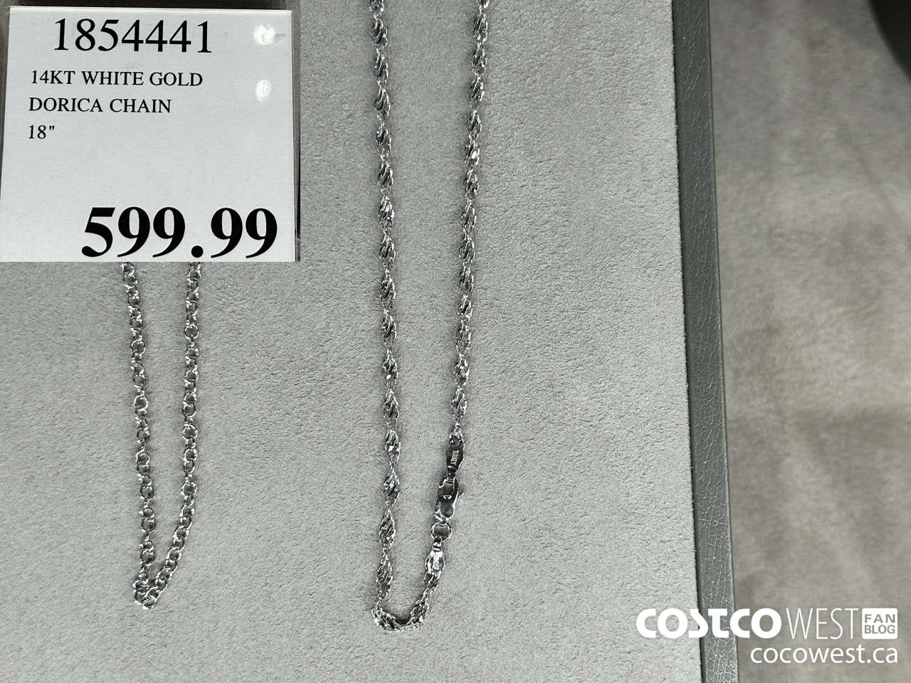 1854441 14KT WHITE GOLD DORICA CHAIN 18