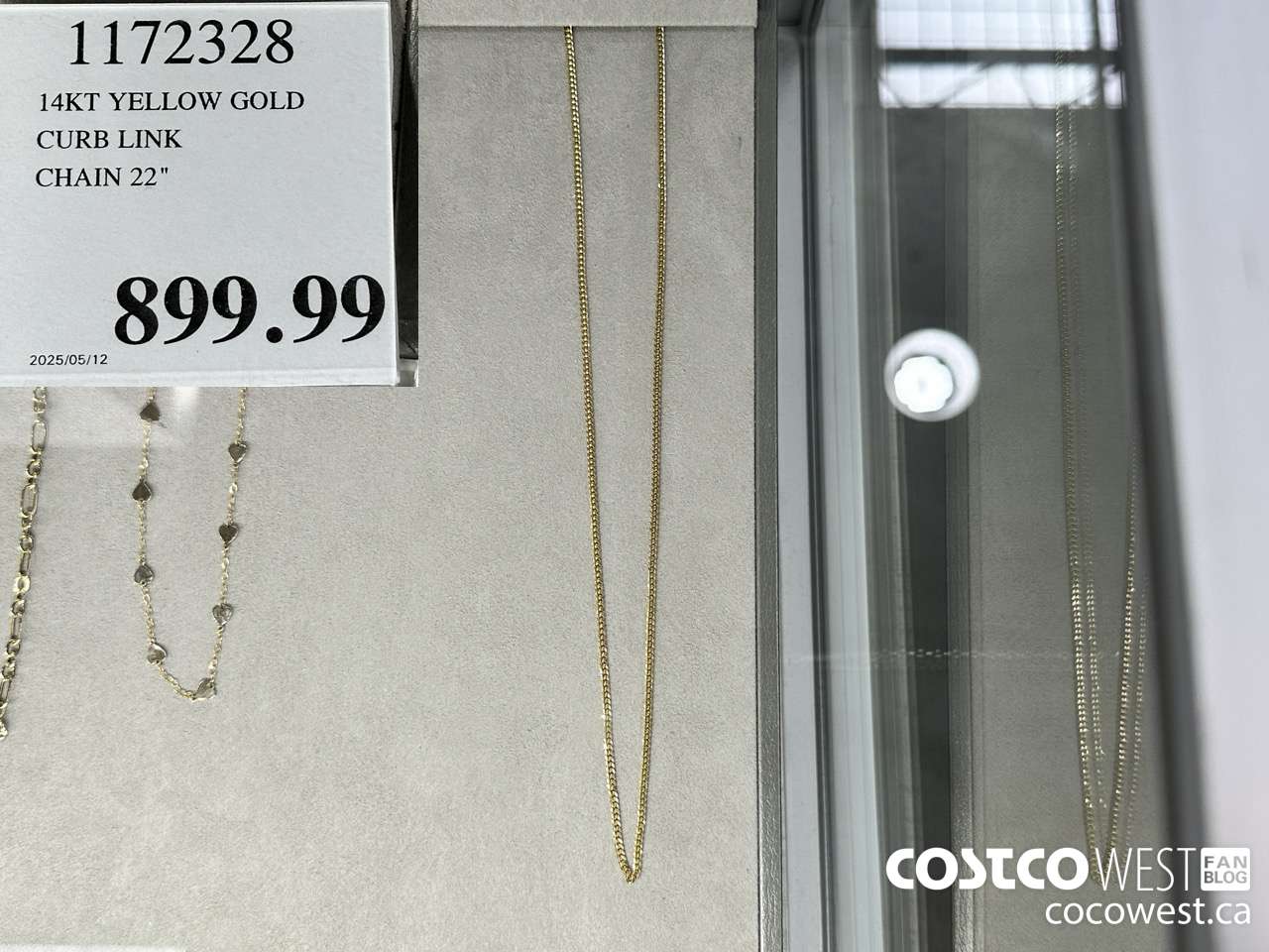 1172328 14KT YELLOW GOLD CURB LINK CHAIN 22