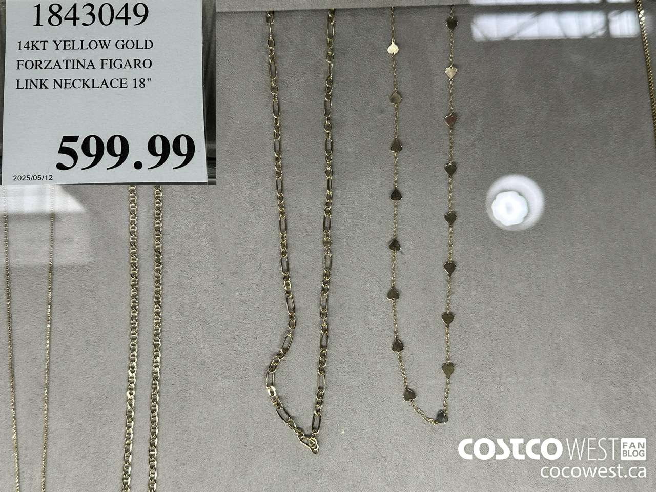 1843049 14KT YELLOW GOLD FORZATINA FIGARO LINK NECKLACE 18