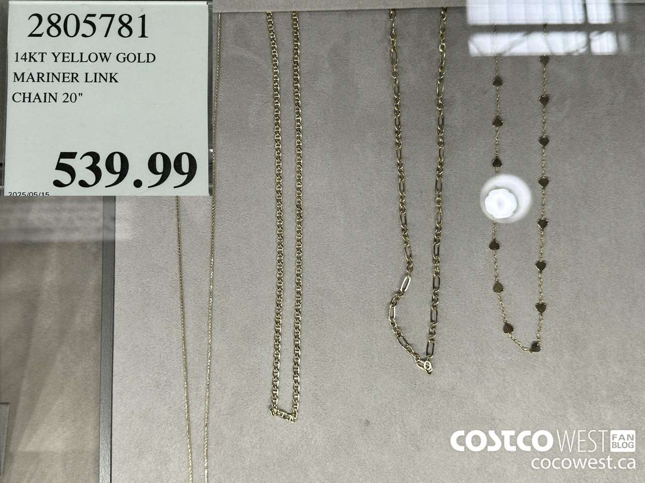 2805781 14KT YELLOW GOLD MARINER LINK CHAIN 20