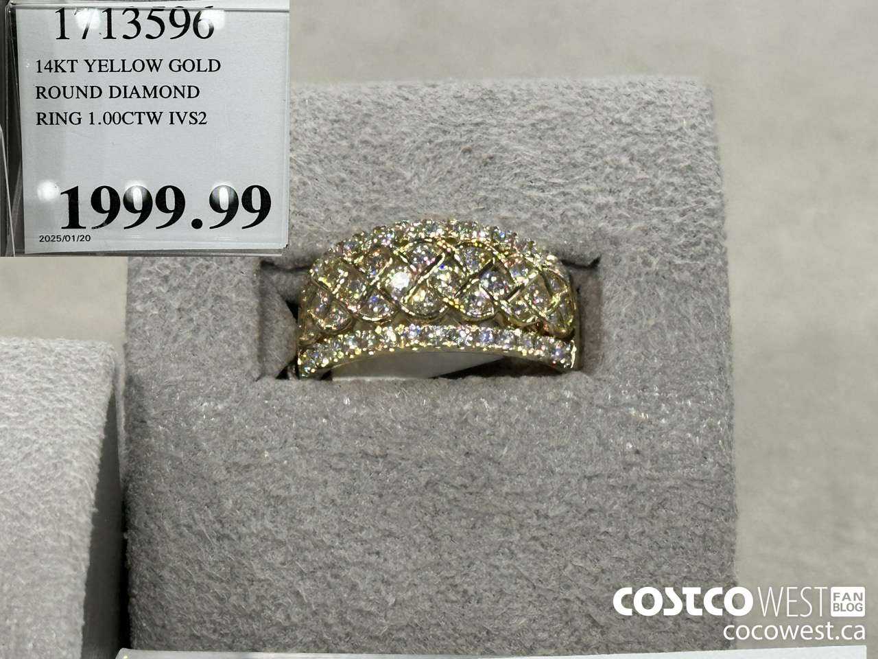 1713596 14KT YELLOW GOLD ROUND DIAMOND RING 1.00CTW IVS2 $1999.99
