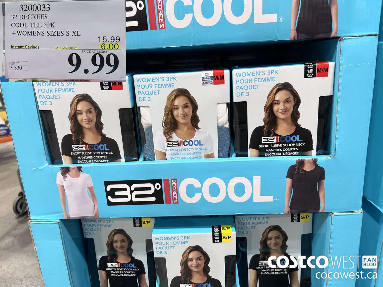 3200033 32 DEGREES COOL TEE 3PK LADIES SIZES S-XL ($6.00 INSTANT SAVINGS EXPIRES ON 2025-05-25) $9.99