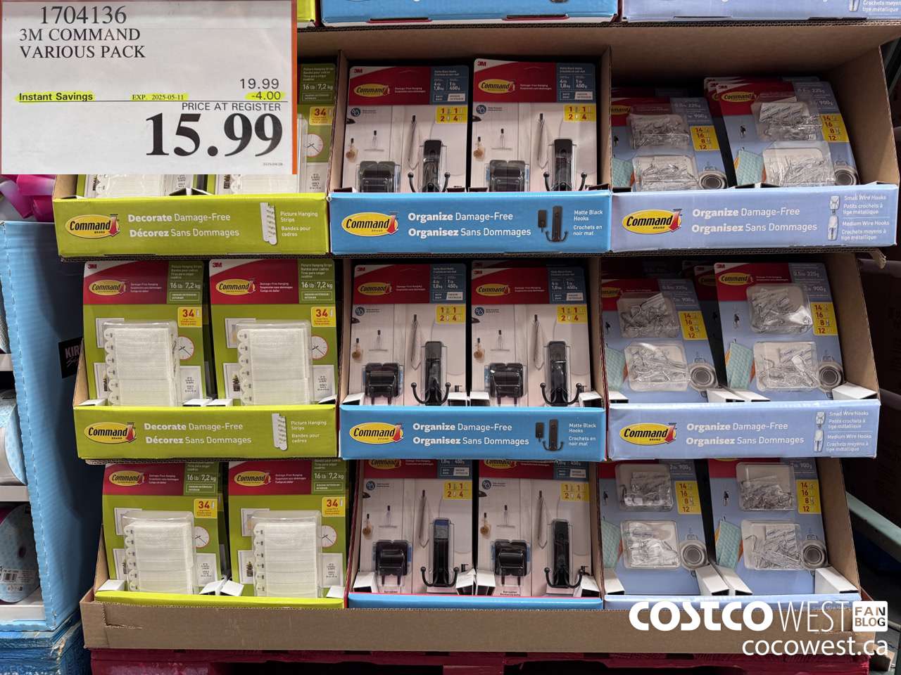 1704136 3M COMMAND VARIOUS PACK ($4.00 INSTANT SAVINGS EXPIRES ON 2025-05-11) $15.99