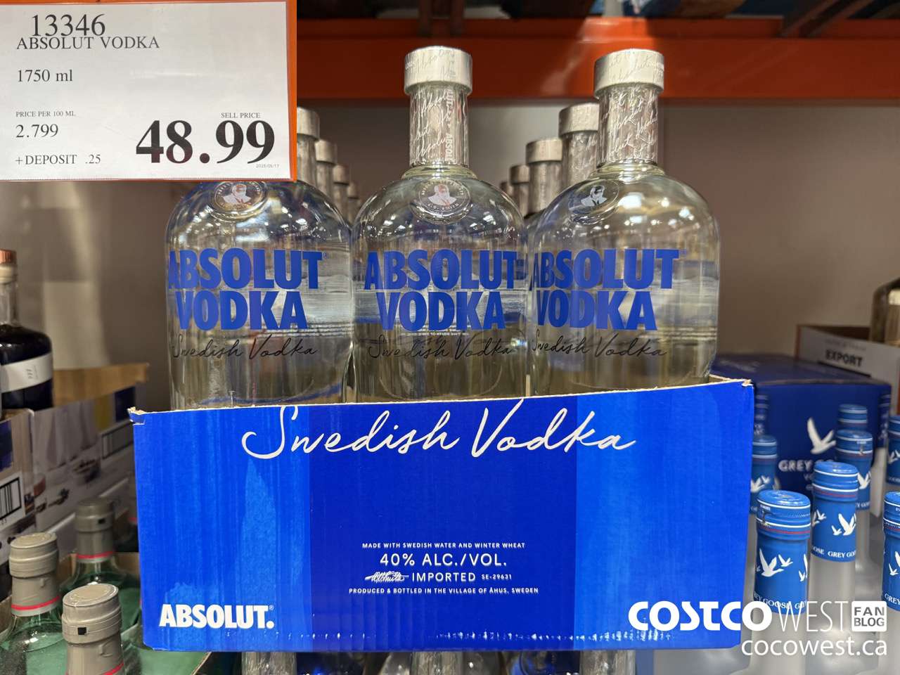 13346 ABSOLUT VODKA 1750 ML $48.99