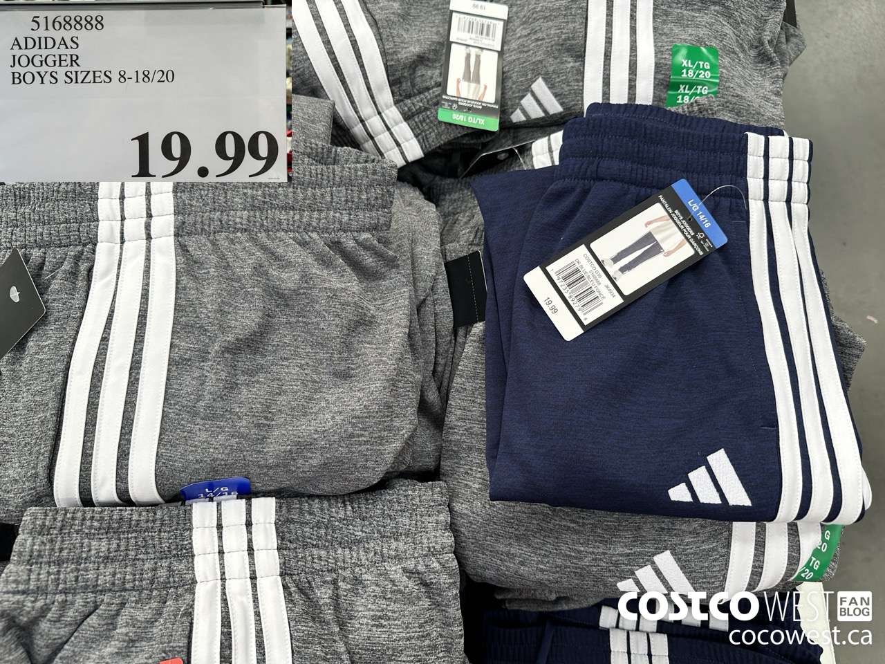 5168888 ADIDAS JOGGER BOYS SIZES 8-18/20 $19.99