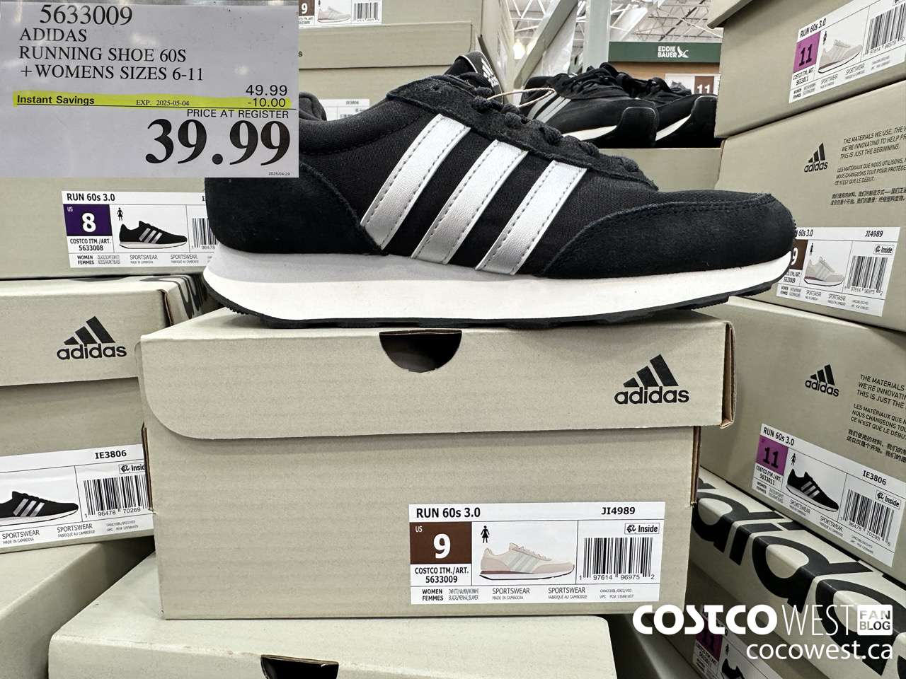 5633009 ADIDAS RUNNING SHOE 60S WOMENS SIZES 6-11 ($10.00 INSTANT SAVINGS EXPIRES ON 2025-05-04) $39.99