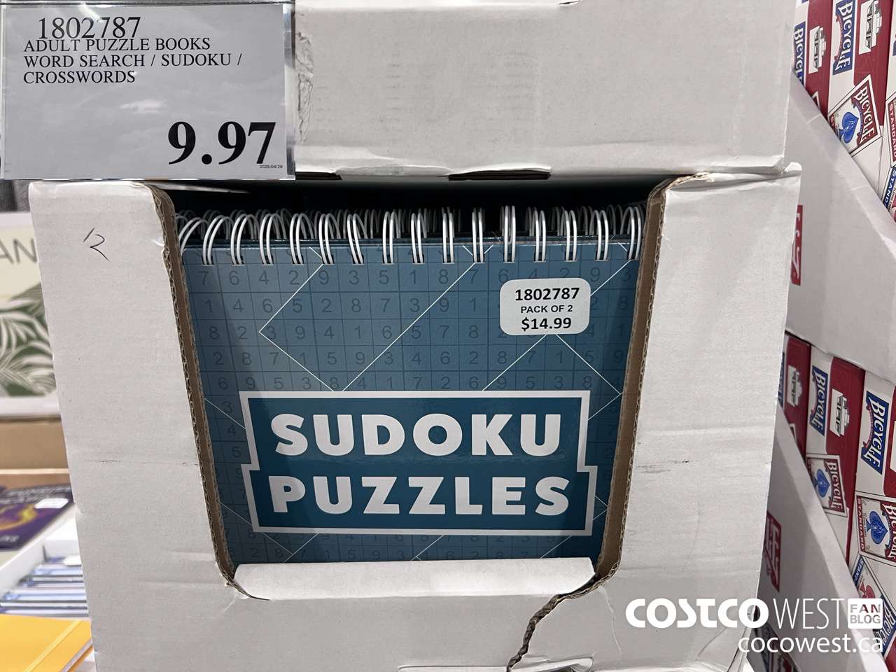 1802787 ADULT PUZZLE BOOKS WORD SEARCH / SUDOKU / CROSSWORD $9.97