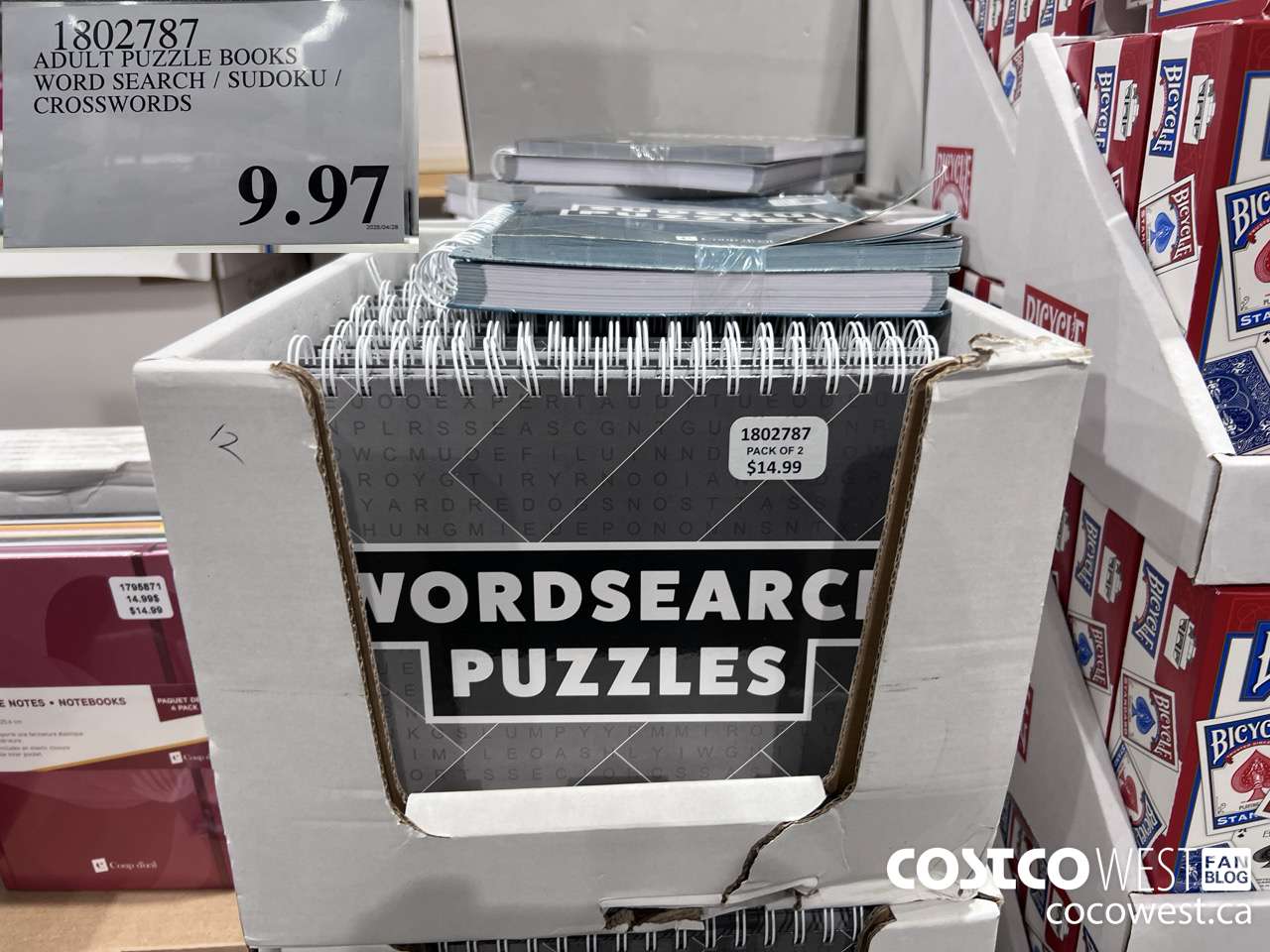 1802787 ADULT PUZZLE BOOKS WORD SEARCH / SUDOKU / CROSSWORD $9.97