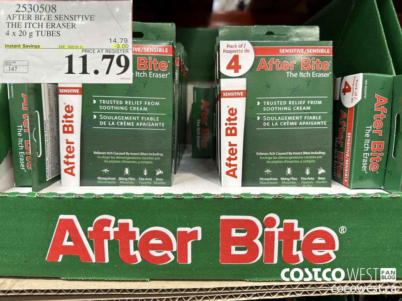 2530508 AFTERBITE SENSITIVE INSECT BITE TREATMENT KIT 4 PACK ($3.00 INSTANT SAVINGS EXPIRES ON 2025-05-11) $11.79