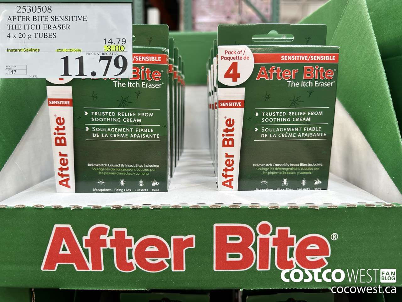 2530508 AFTERBITE SENSITIVE INSECT BITE TREATMENT KIT 4 PACK ($3.00 INSTANT SAVINGS EXPIRES ON 2025-06-08) $11.79