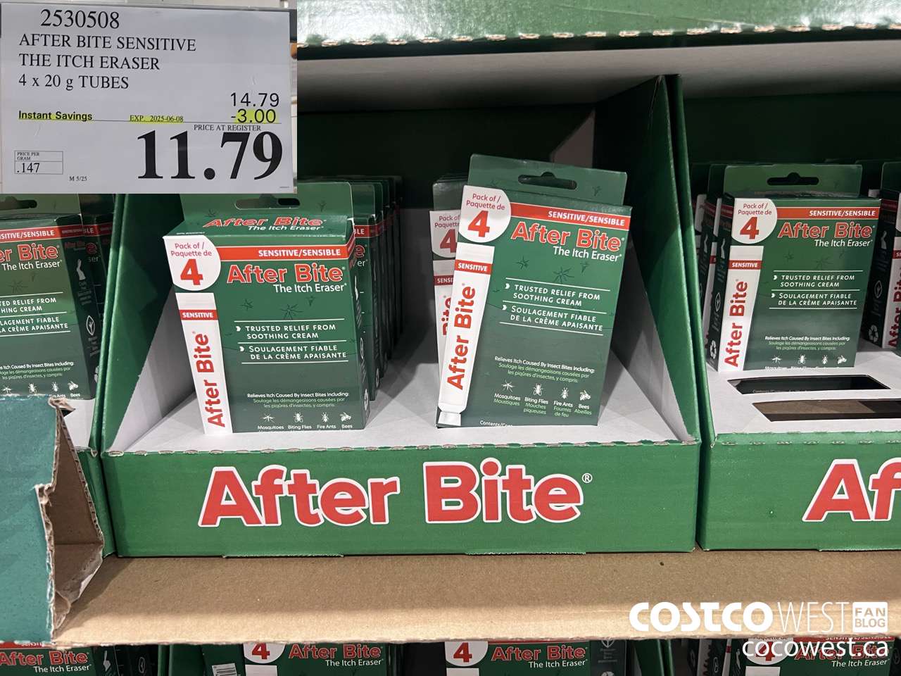 2530508 AFTERBITE SENSITIVE INSECT BITE TREATMENT KIT 4 PACK ($3.00 INSTANT SAVINGS EXPIRES ON 2025-06-08) $11.79