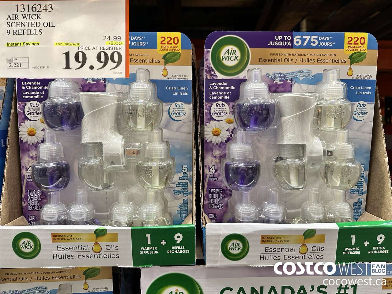 1316243 AIR WICK SCENTED OIL 9 REFILLS ($5.00 INSTANT SAVINGS EXPIRES ON 2025-06-08) $19.99