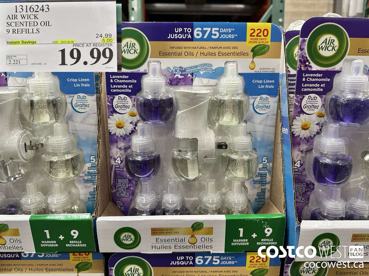 1316243 AIR WICK SCENTED OIL 9 REFILLS ($5.00 INSTANT SAVINGS EXPIRES ON 2025-06-08) $19.99