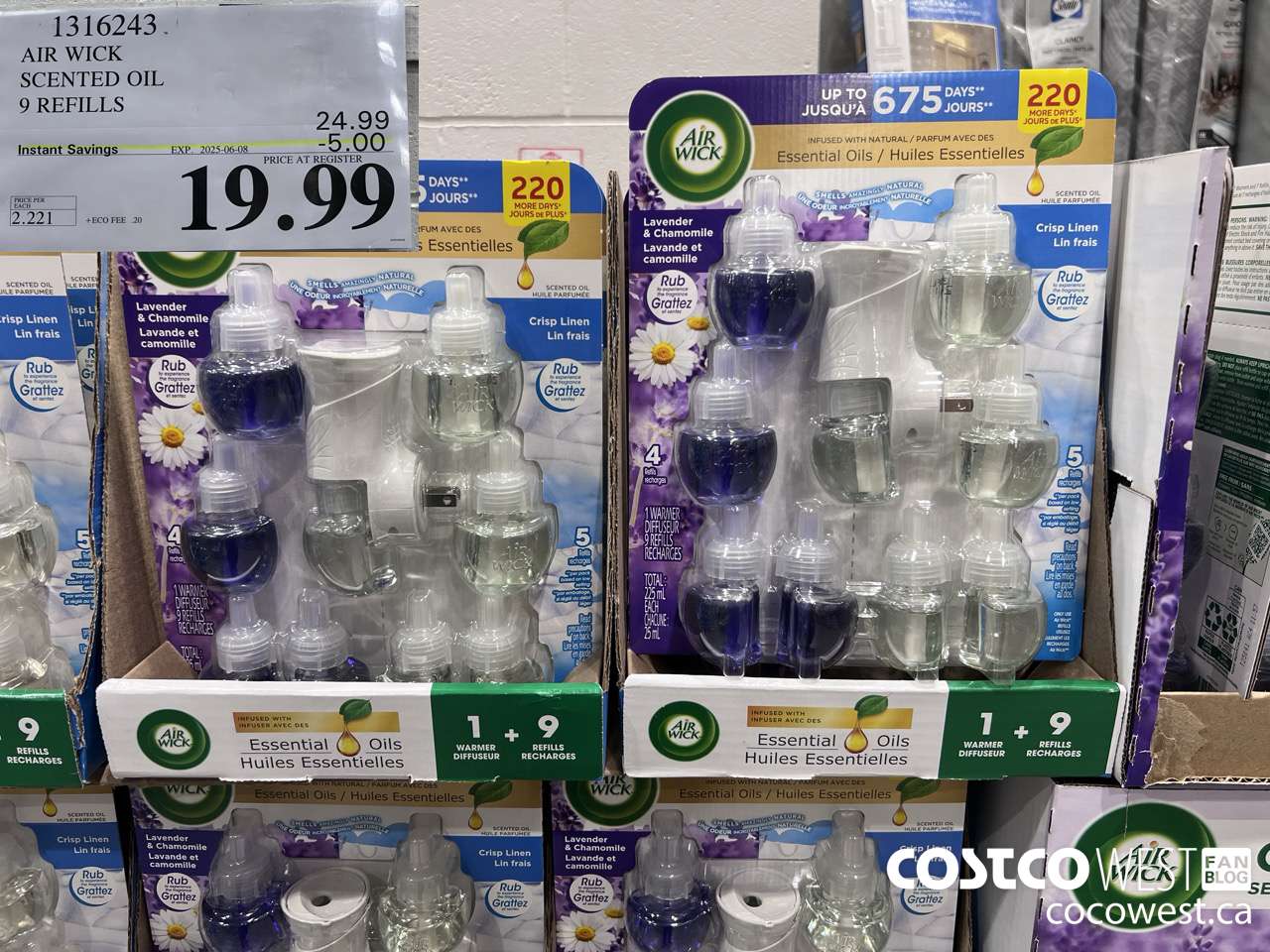 1316243 AIR WICK SCENTED OIL 9 REFILLS ($5.00 INSTANT SAVINGS EXPIRES ON 2025-06-08) $19.99