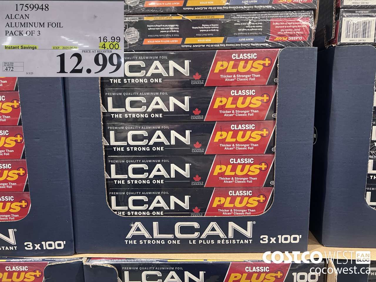 1759948 ALCAN ALUMINUM FOIL PACK OF 3 ($4.00 INSTANT SAVINGS EXPIRES ON 2025-06-01) $12.99