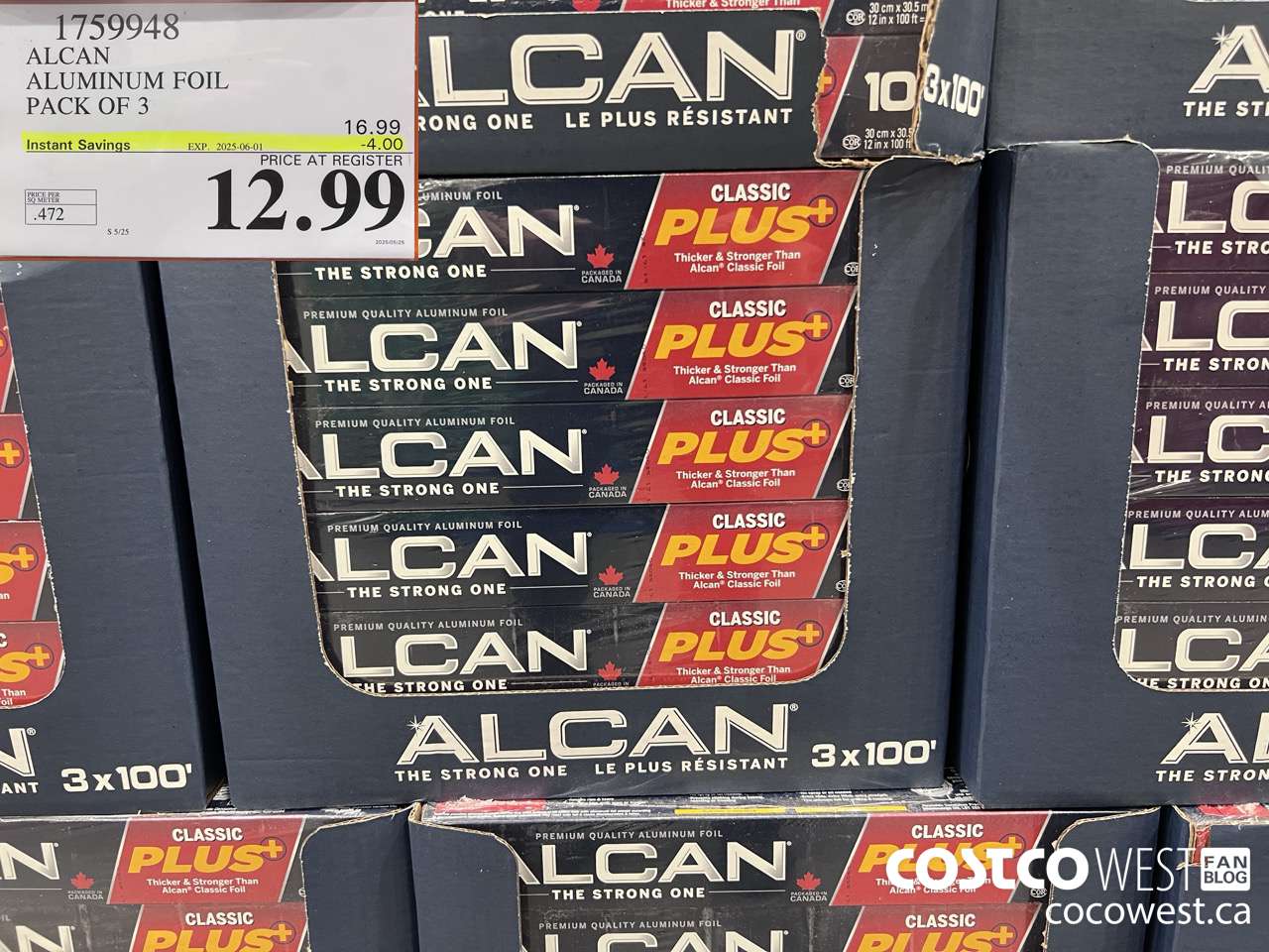 1759948 ALCAN ALUMINUM FOIL PACK OF 3 ($4.00 INSTANT SAVINGS EXPIRES ON 2025-06-01) $12.99