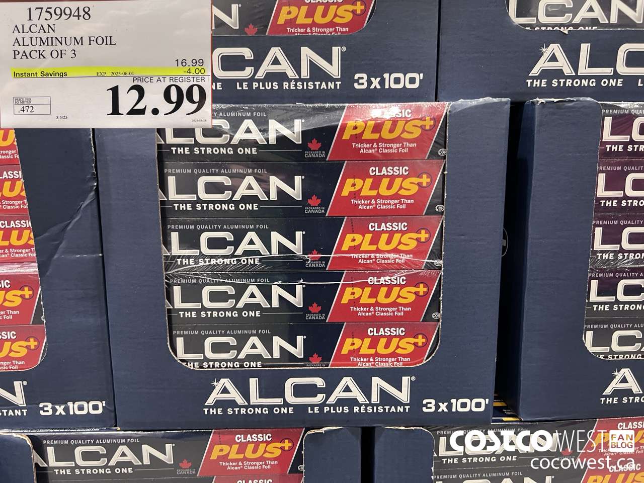 1759948 ALCAN ALUMINUM FOIL PACK OF 3 ($4.00 INSTANT SAVINGS EXPIRES ON 2025-06-01) $12.99