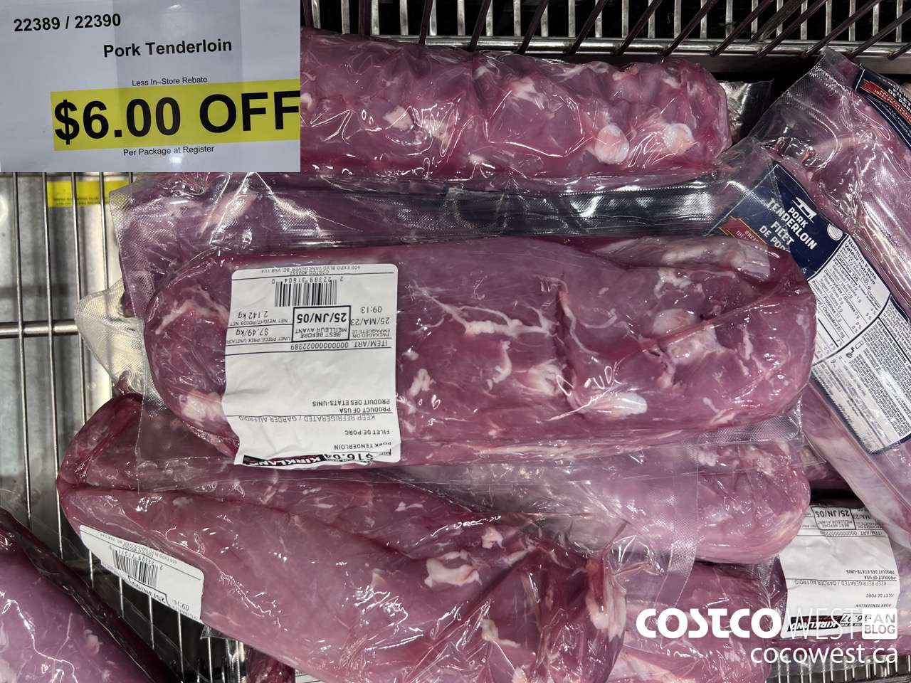 22389 (ALSO 22390) PORK TENDERLOIN ($6.00 INSTANT SAVINGS)