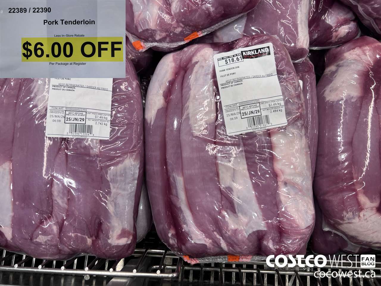 22389 (ALSO 22390) PORK TENDERLOIN ($6.00 INSTANT SAVINGS)