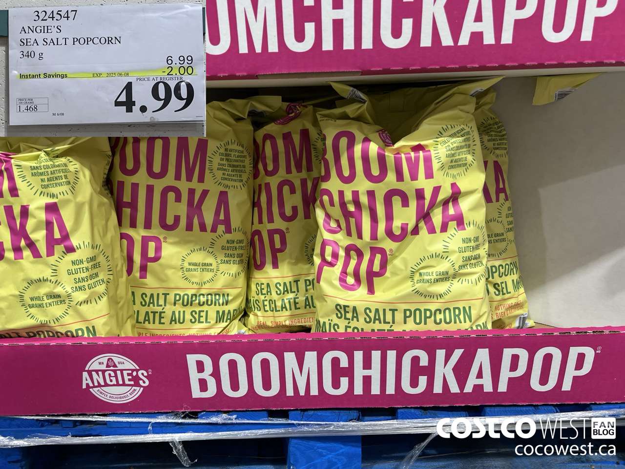 324547 ANGIE'S SEA SALT POPCORN 340 G ($2.00 INSTANT SAVINGS EXPIRES ON 2025-06-08) $4.99