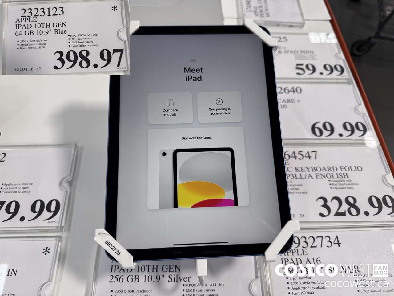 2323123 APPLE IPAD 10 64GB BLUE MPQ13VC/A $398.97