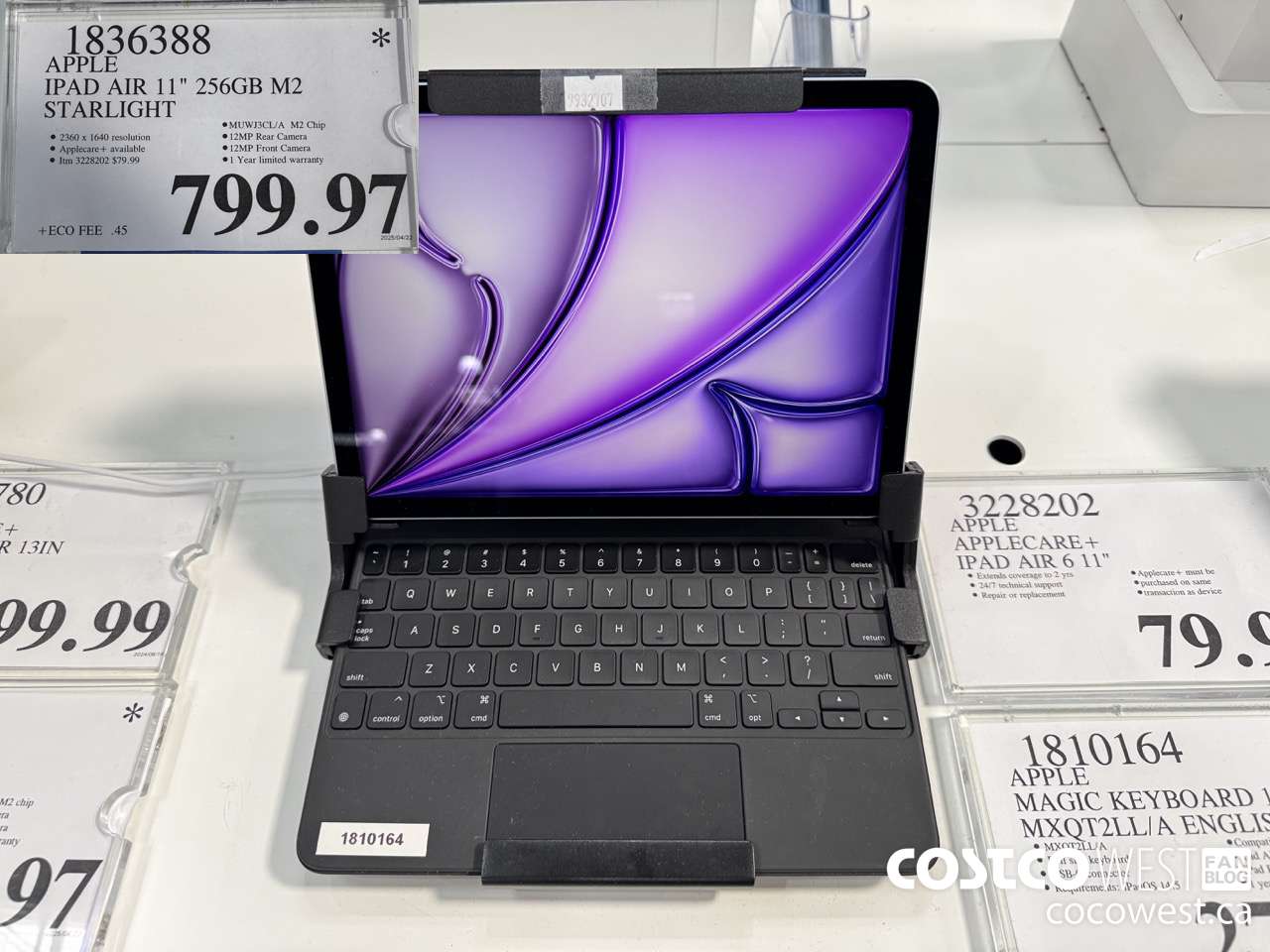 1836388 APPLE IPAD AIR 6TH GEN 256GB 11 IN STARLIGHT $799.97