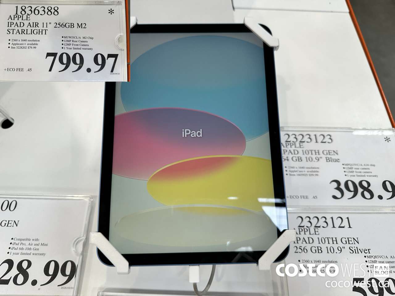 1836388 APPLE IPAD AIR 6TH GEN 256GB 11 IN STARLIGHT $799.97