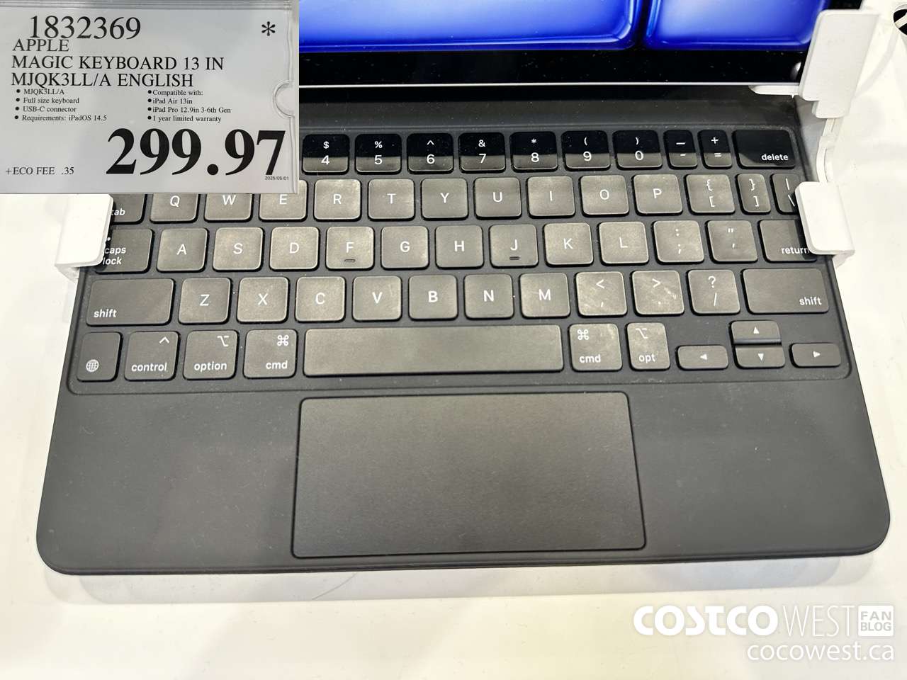 1832369 APPLE MAGIC KEYBOARD 13 IN MJQK3LL/A ENGLISH $299.97