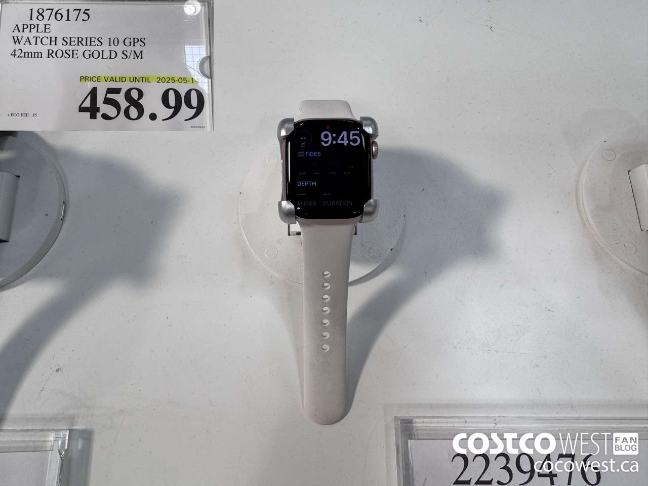 1876175 APPLE WATCH SERIES 10 GPS 42MM ROSE GOLD S/M $2025-05-14 $458.99