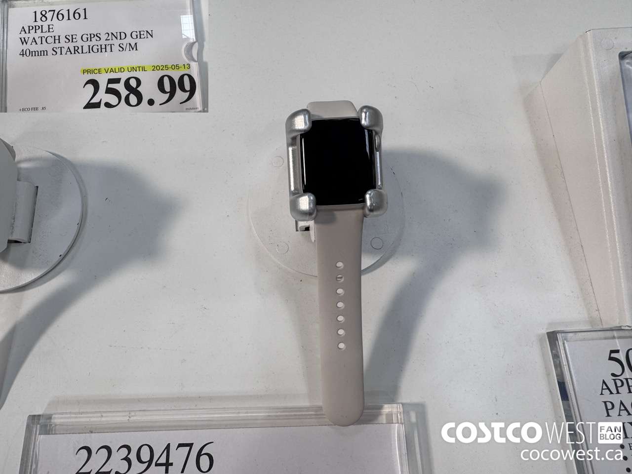 1876161 APPLE WATCH SE GPS 2ND GEN 40MM STARLIGHT S/M (EXPIRES ON 2025-05-13) $258.99