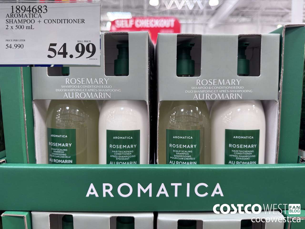 1894683 AROMATICA SHAMPOO + CONDITIONER 2 X 500ML $54.99