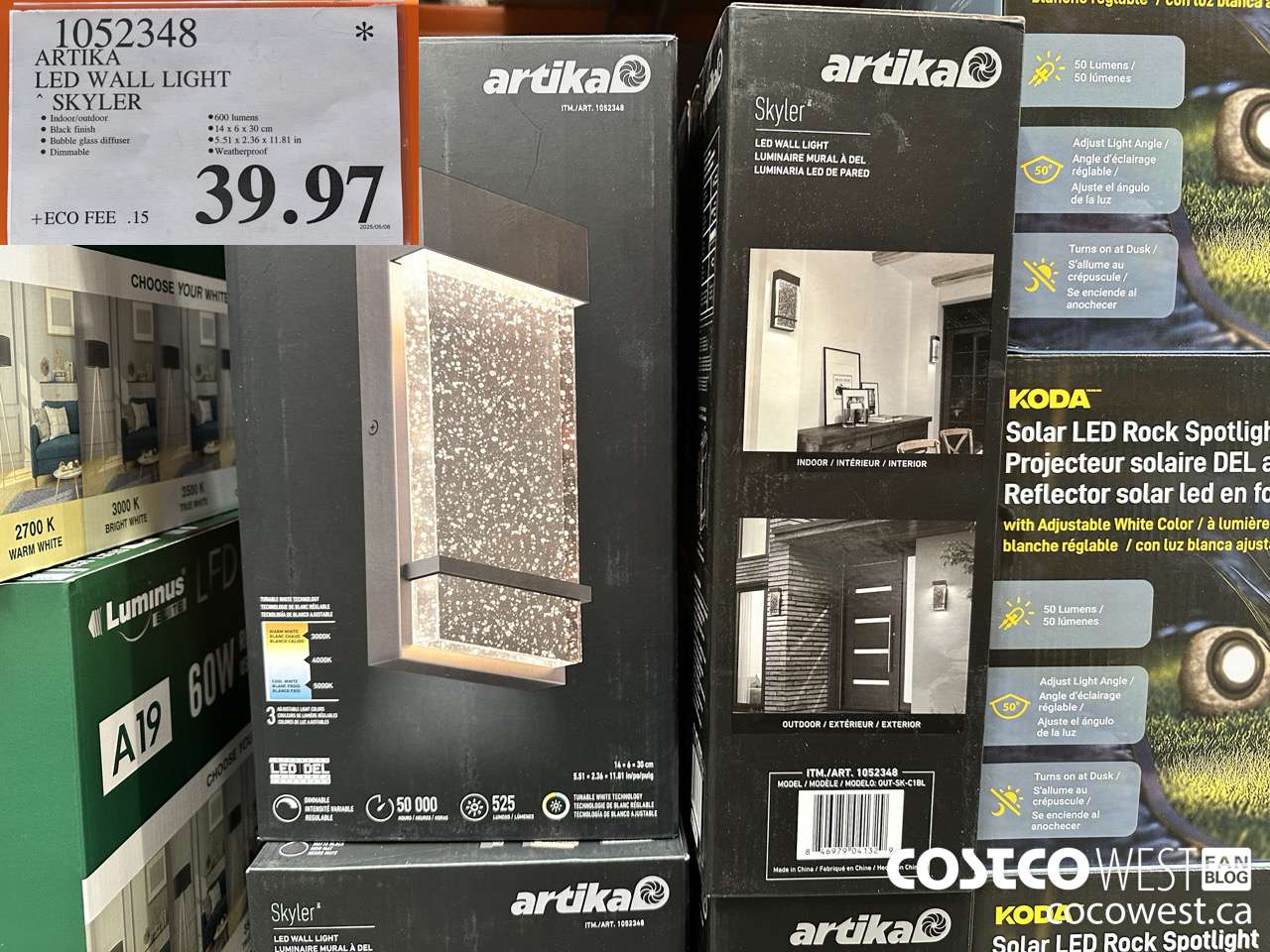 1052348 ARTIKA LED WALL LIGHT SKYLER $39.97