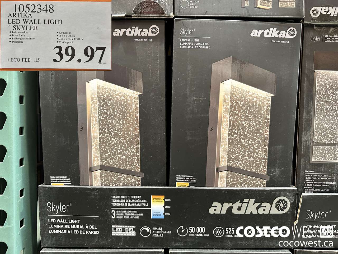 1052348 ARTIKA LED WALL LIGHT SKYLER $39.97