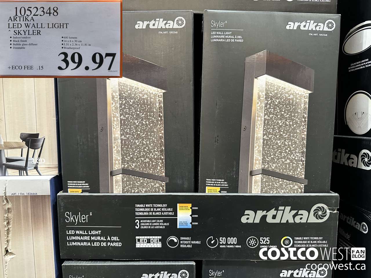 1052348 ARTIKA LED WALL LIGHT SKYLER $39.97