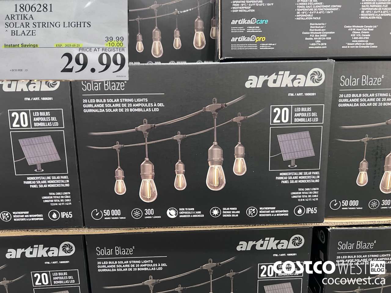 1806281 ARTIKA SOLAR STRING LIGHTS BLAZE ($10.00 INSTANT SAVINGS EXPIRES ON 2025-05-25) $29.99