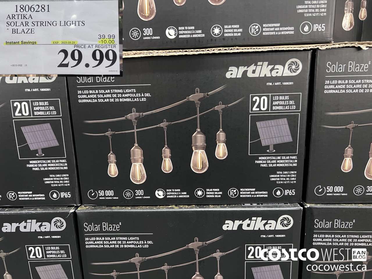 1806281 ARTIKA SOLAR STRING LIGHTS BLAZE ($10.00 INSTANT SAVINGS EXPIRES ON 2025-05-25) $29.99