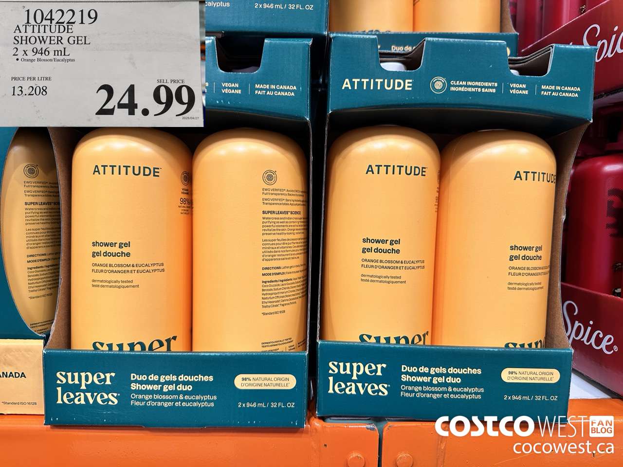 1042219 ATTITUDE SHOWER GEL 2 X 946ML $24.99