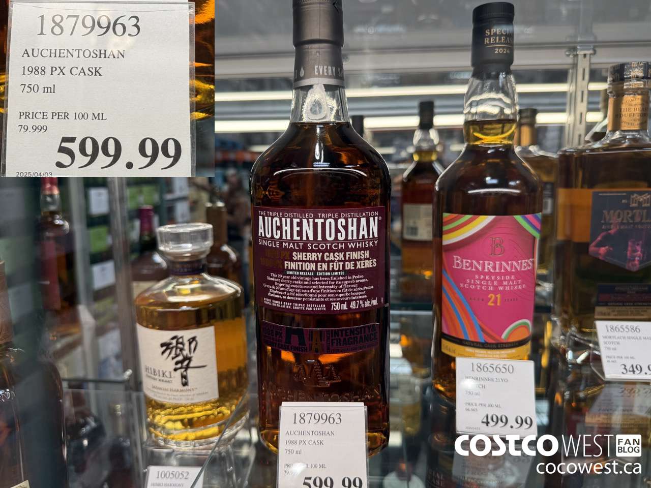1879963 AUCHENTOSHAN 1988 PX CASK 750ML $599.99