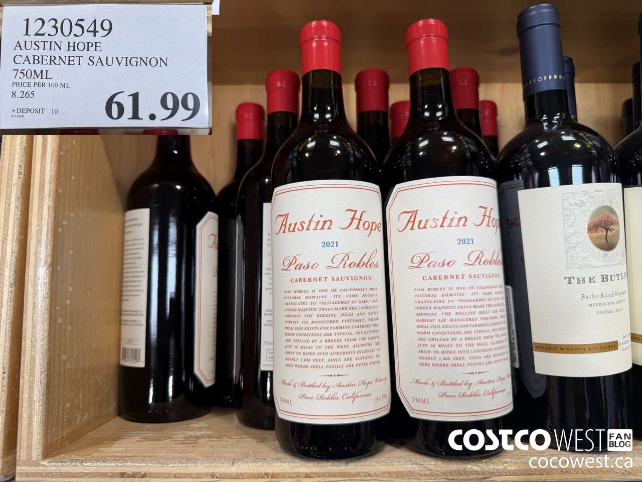 1230549 AUSTIN HOPE CABERNET SAUVIGNON 750 ML $61.99
